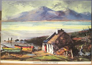 Irish Art Postcard Connemara Coastline West Ireland John Hinde 2av6 4x6