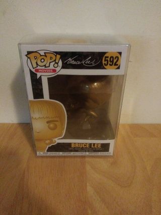 Funko Pop Game Of Death Bruce Lee 592 (gold) Bait Exclusive W/protector