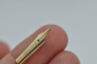 Rare Vintage Spare Mabie Todd Swan 1 Fountain Pen Nib 14ct Gold Flexible Tip 3