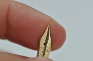 Rare Vintage Spare Mabie Todd Swan 1 Fountain Pen Nib 14ct Gold Flexible Tip 7