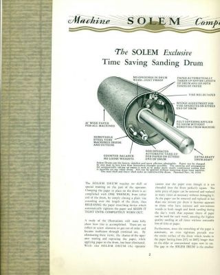 VINTAGE ca.  1929 SOLEM MACHINE COMPANY ROCKFORD ILLINOIS ENDLESS BED SANDER WOOD 4