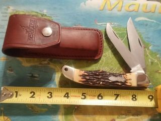 Vtg Schrade Usa Uncle Henry 227uh Hunting Knife W/ Schrade Leather Sheath
