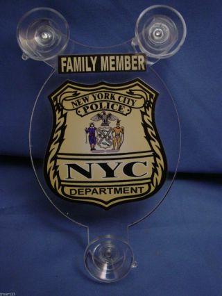 Nyc York City Police Family Member Car Shield Pba Fop Dea
