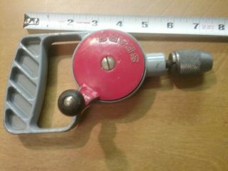Vintage Sears Hand Drill,  Good,  Gray And Red Colors