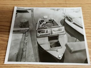 Nypd Crime Scene Photo Graphic Dead Man On Boat In Marina 60s 10 " X8 "