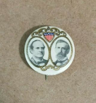 William Jennings Bryan & John Kern,  Presidential Campaign Jugate Pin,  1908