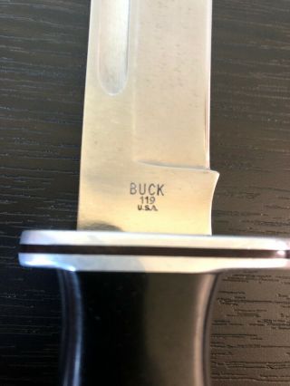 Vintage Hunting Buck Knife 119 With Sheath 2