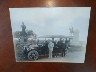 Antique Photograph 1916 Gettysburg Civil War Veteran Buford & Maine 7th Monument