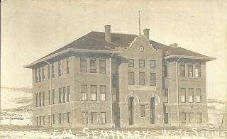 Rppc 0949 Posted 1909 Wessington Springs South Dakota Methodist Seminary