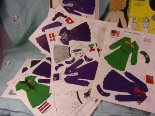 Vintage 1950s Girl Scouts of America paper Doll Set 39 Uniforms Complete w - Doll 7