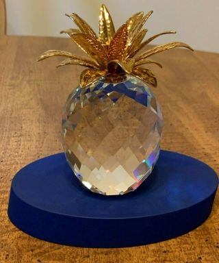 Swarovski Crystal Large Gold Leaf Pineapple Hammered Gold Leaf 7507 Nr 105 001