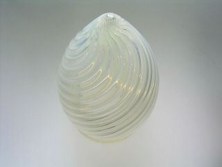 Tear Drop Vaseline and Opalescent Swirl Glass Lamp Shade Light Globe 3.  25 Fitter 3
