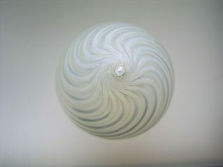 Tear Drop Vaseline and Opalescent Swirl Glass Lamp Shade Light Globe 3.  25 Fitter 4