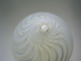 Tear Drop Vaseline and Opalescent Swirl Glass Lamp Shade Light Globe 3.  25 Fitter 5