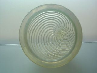 Tear Drop Vaseline and Opalescent Swirl Glass Lamp Shade Light Globe 3.  25 Fitter 6