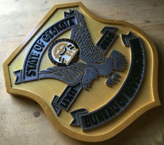 Police Georgia Bureau Of Investigation 3d Routed Wood Patch Plaque Sign Custom