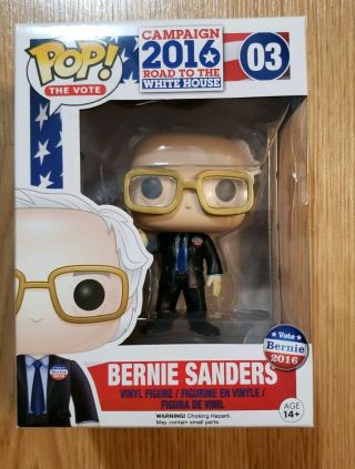 Funko Pop Bernie Sanders 03 Road To The White House 2016 - 100 Authentic