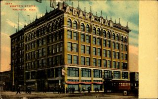 Boston Store Wichita Kansas Ks 1911 Trolley Niagara Ham Advertising Sign