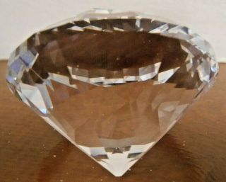 Swarovski Chaton Crystal Paperweight Large Faux Diamond