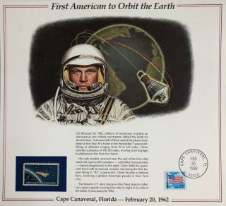 John Glenn 1989 Project Mercury Cape Canaveral 1st America To Orbit Earth
