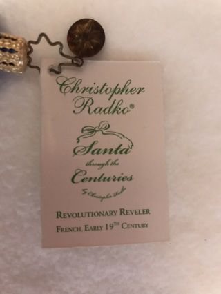 Christopher Radko Santa Through The Centuries Ornament Revolutionary Reveler 5