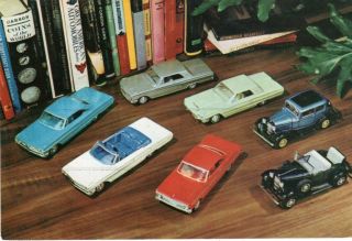 Rare 1964 Ford Dealer Plastic Promo Car Model Advertisng Postcard Jersey