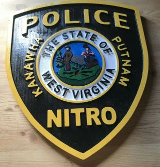 Police Nitro 3d Routed Patch Plaque Sign Custom