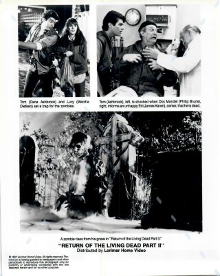 Press Publicity Photo Still Kit 8x10 Return Of The Living Dead Ii 1988 Scenes