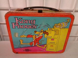 Vintage 1975 Hong Kong Phooey Metal Lunchbox No Thermos