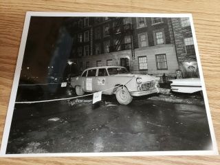 Nypd Crime Scene Chalk Outline By Old Cab Nyc B&w Photo 10 " X8 " Graphic