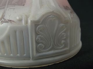 ANTIQUE reverse painted lamp shade 2 1/4 
