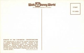 Postcard Walt Disney World Adventure Land Pirates of the Caribbean 2