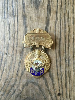Antique 1920 Elks 56th Grand Lodge Reunion Chicago Past Exalted Ruler Pin Badge