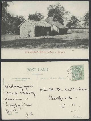 Zambia Ke7 1/2d 1905 Old Postcard King Lewinikia 