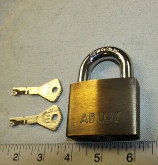 Abloy 3071 Padlock W/ 2 Keys - Good High Security Padlock