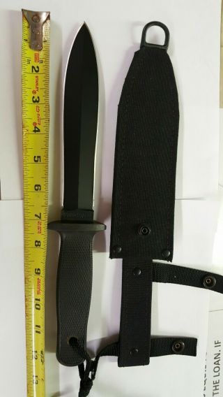 Cold Steel Carbon V Double Edged Knife With Sheath