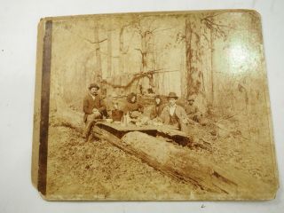 Tea Time Sugaring On The Farm In Indiana Circa 1880 Cabinet Card 8 " X 10