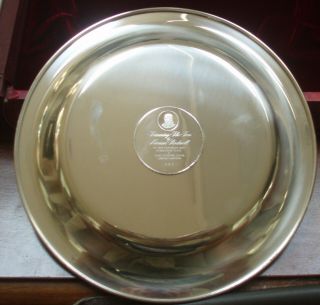 1973 FRANKLIN STERLING SILVER TRIMMING THE TREE PLATE BY NORMAN ROCKWELL 5