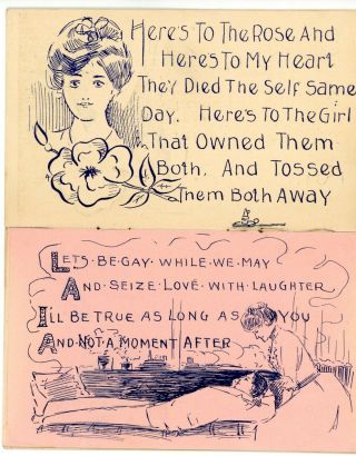 1906 Max Stein Postcard - Toasts - Fold Out 2