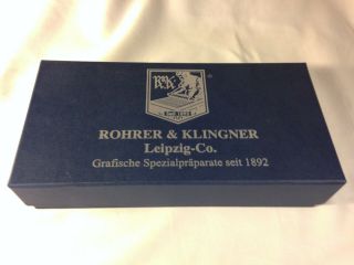 Rohrer & Klingner Calligraphy Set W/glass Pen,  Green,  Black Ink