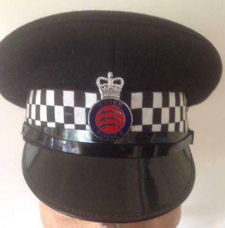 Obsolete British Essex Sergeant Police Visor - Earlier Melton Material