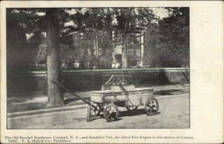 Cortland Ny Old Randall Residence Fire Fighting Apparatus C1905 Postcard