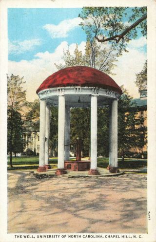 Postcard The Well University Of North Carolina Chapel Hill