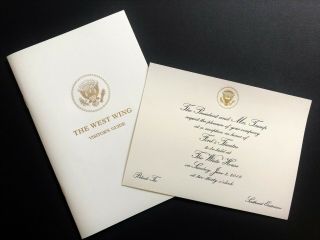 Trump 2019 Trump Black Tie White House Reception Invitation,  Vip West Wing Guide