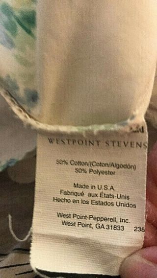 Vintage Westpoint Stevens Pepperell Pillowcase YELLOW Cottage Standard 2
