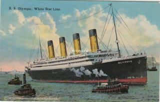 Olympic - Sister Ship To Titanic White Star Line - Early Post Card