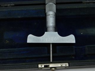 Vintage Browne & Sharpe No 608 Small Machinist Precision Micrometer Depth Gauge 4
