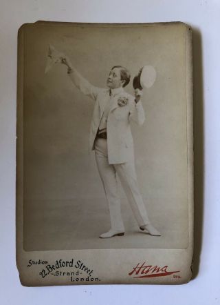 Cabinet Card Photo London Stage Actress Zalma Rawlston Crossdress 1890s Antique