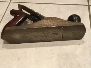 Vintage Stanley Bailey No.  4 Smooth Bottom Carpenters Woodworking Wood 9” Plane 2
