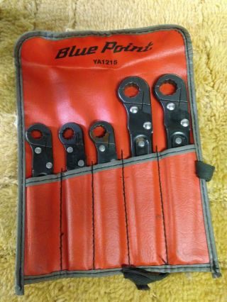 Blue Point Ya1215 5 - Piece Hinged Box Wrench Set 3/8 " - 5/8 " With Pouch